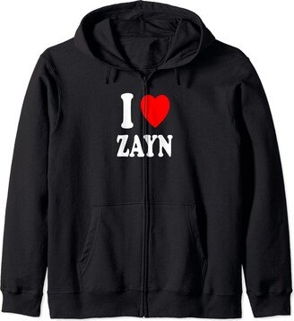 I Heart (Love) Zayn Designs I Heart (Love) Zayn Cute Matching Couple Spouse Married Zip Hoodie