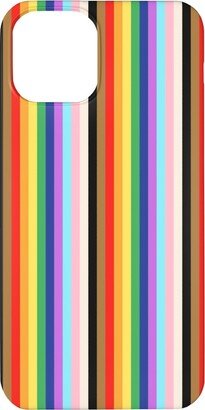Custom Iphone Cases: Lgbtq Stripes - Rainbow Pride Flag - Vertical Phone Case, Slim Case, Matte, Iphone 12 Mini, Multicolor