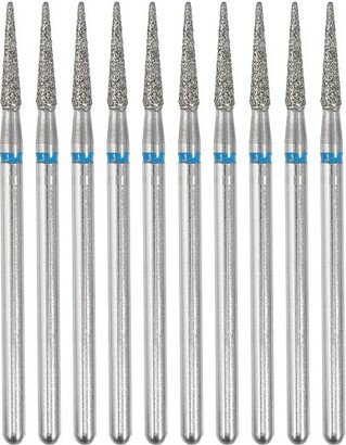 Unique Bargains Emery Nail Drill Bits Set for Acrylic Nails 3/32 Inch Nail Art Tools 44.2mm Length Blue 10Pcs