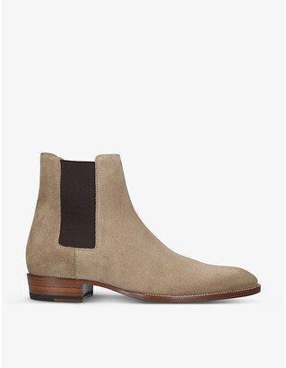 Mens Camel Wyatt Suede Chelsea Boots