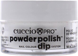 Pro Powder Polish Nail Colour Dip System - White With Silver Mica by Cuccio Colour for Women - 0.5 oz Nail Powder