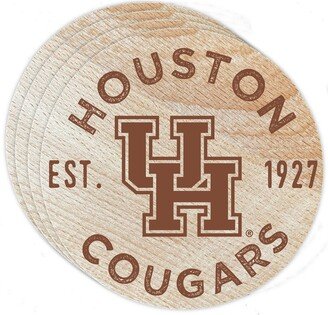 University Of Houston Wood Coaster Engraved 4-Pack