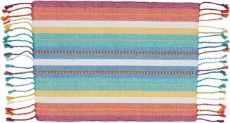 Saro Lifestyle Striped Design Dobby Placemats, Set of 4, 19