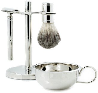Safety Razor & Pure Badger Brush With Soap Dish