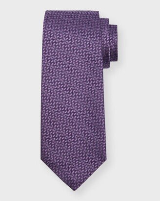 Men's Geometric Silk Tie-AE