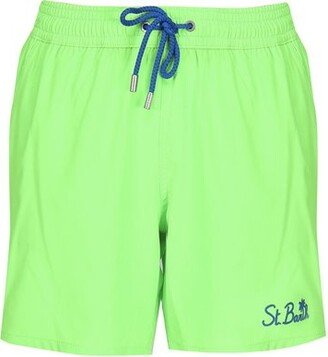 Mc 2 Saint Barth Logo Embroidered Drawstring Swim Shorts