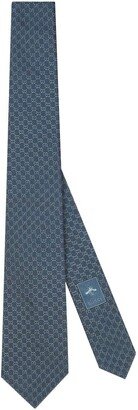 Interlocking G silk tie-AA