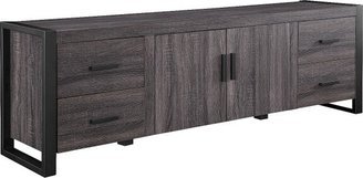 Modern Urban Industrial TV Stand for TVs up to 80 Charcoal - Saracina Home