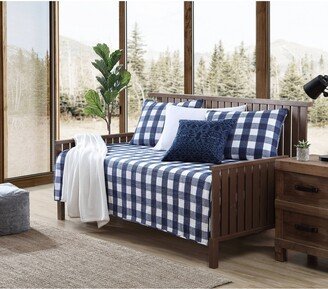 Lakehouse Plaid Cotton Blue 4 Piece Daybed Cover Set