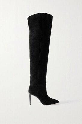 Stiletto 85 Suede Over-the-knee Boots - Black