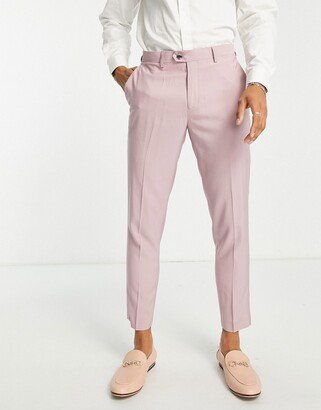 cropped slim fit suit pants