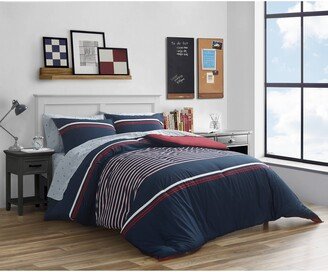 Mineola Cotton Navy Bed Set