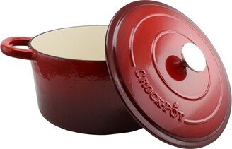 Artisan 7 Quart Round Cast Iron Dutch Oven in Scarlet Red