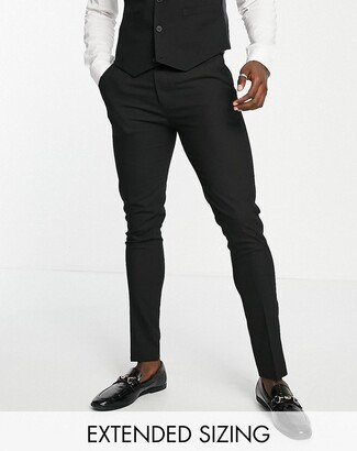 skinny suit pants in black