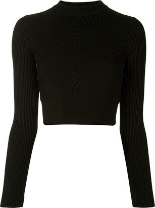 Ribbed Cropped Performance Top