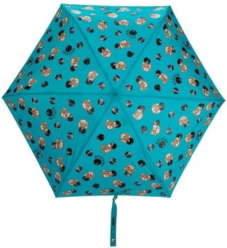 Teddy Bear-Print Super Mini Umbrella-AB