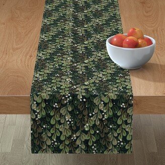 Table Runners: Mistletoe - Forest Greens Table Runner, 72X16, Green