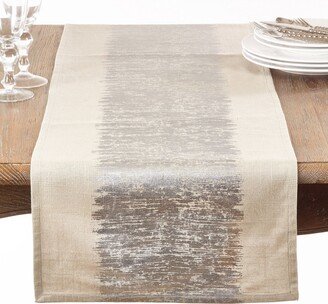 Saro Lifestyle Metallic Banded Table Runner