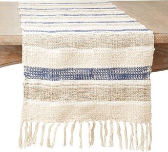 Saro Lifestyle Long Table Runner With Striped Design, 16