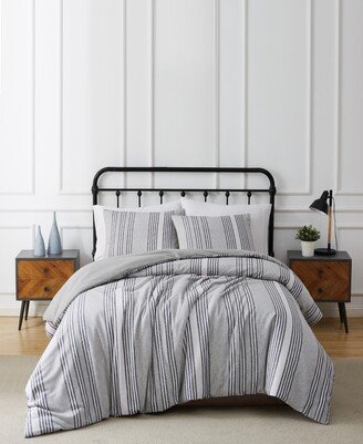 Kiel Stripe 2 Piece Flannel Duvet Cover Set, Twin Xl