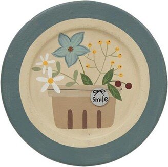 Hello and Smile Strawberry Basket Plate 2 asstd. - 8.50H x 8.50W x 0.13L