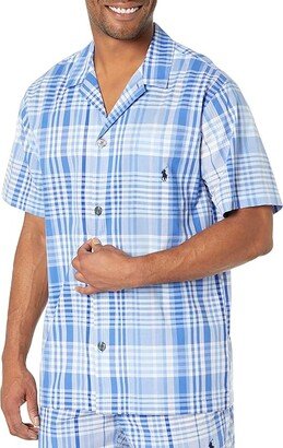 Yarn-Dye Woven Short Sleeve PJ Top (Cruise Plaid/Cruise Navy) Men's Pajama