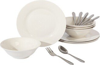 Everyday Yarbury 16 Piece Fine Certamic Dinnerware Set in White