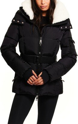 Liv Faux Shearling Trim Down Puffer Jacket