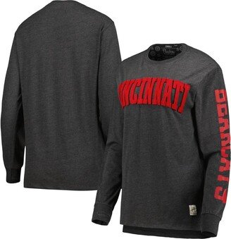 Women's Pressbox Black Cincinnati Bearcats Two-Hit Canyon Long Sleeve T-shirt