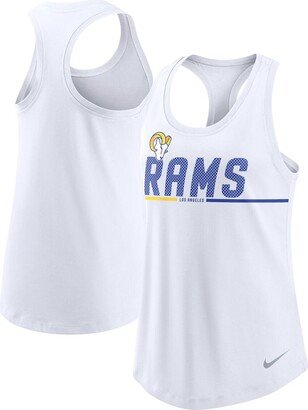 Women's White Los Angeles Rams Team Name City Tri-Blend Racerback Tank Top