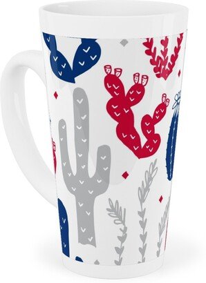 Mugs: Arizona Backyard Red, White And Blue Tall Latte Mug, 17Oz, Multicolor