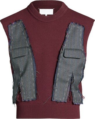Patchwork Knitted Vest-AA