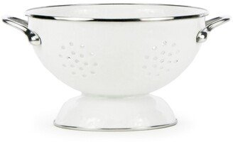 Solid White Enamelware Collection 1.5 Quart Colander