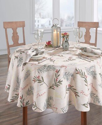 Holiday Tree Trimmings Tablecloth - 60 x 84 Oval