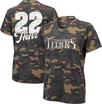 Industry Rag Women's Derrick Henry Camo Tennessee Titans Name and Number V-Neck T-shirt