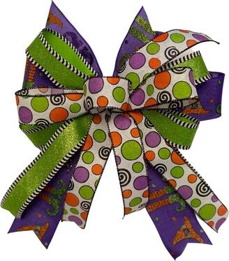 Halloween Bow For Wreath, Colorful Decor, Lantern, Porch Light Bow, Mailbox Or Garden Flag, Door Hanger