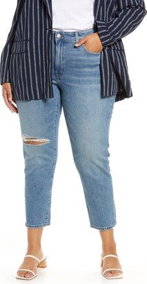 The Perfect Vintage Ripped Crop Straight Leg Jeans