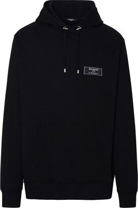 Logo Patch Drawstring Hoodie-AH