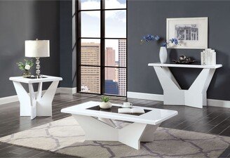 Ameena Contemporary Glass Top 3-Piece Coffee Table Set