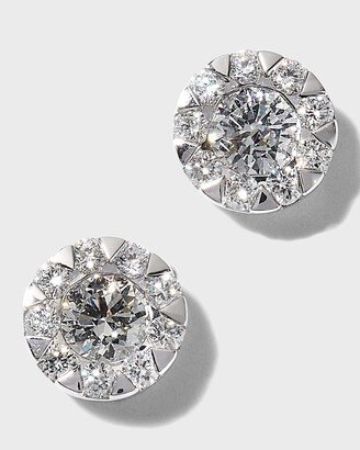 18k White Gold Diamond Bouquet Stud Earrings, 0.65tcw