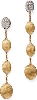 18K White & Yellow Gold Siviglia Diamond & Textured Bead Drop Earrings