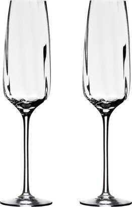 Eliská Pair Of Crystal Fresh Champagne Flutes