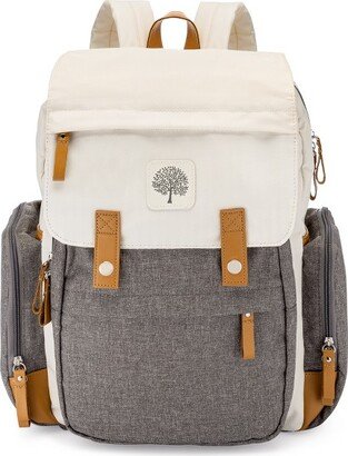 Parker Baby Co. Large Diaper Backpack Birch Bag - Cream