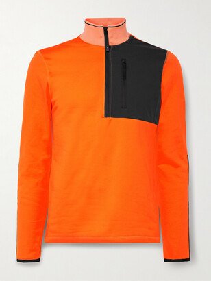 Slim-Fit Stretch-Jersey and Ripstop Half-Zip Base Layer
