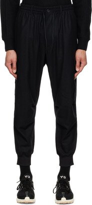 Black Uniform Cuffed Cargo Pants