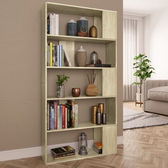 Book Cabinet/Room Divider Sonoma Oak 31.5