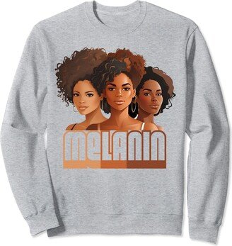 Merch By Melanin: Melanin Women Black Pride Afrocentric Sweatshirt