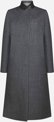 Wool Single-breasted Coat-AD