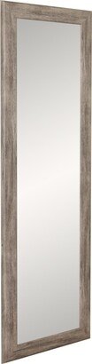 BrandtWorks Weathered Barnwood Slim Floor Mirror - grey barnwood