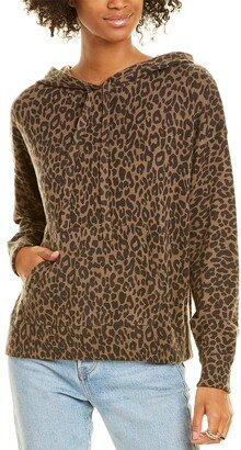 Leopard Cashmere-Blend Hoodie